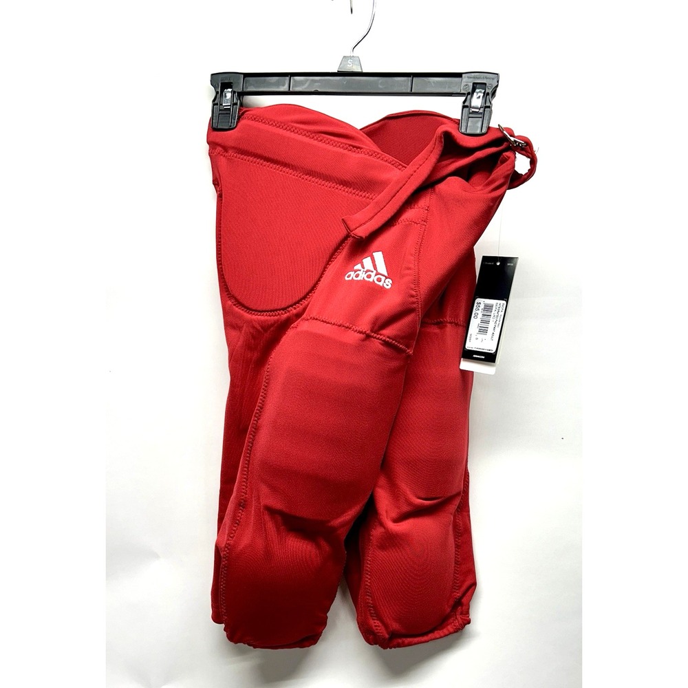 Adidas Climalite Audible Integrated Red Football Pant Size Adult Small New (G2)
